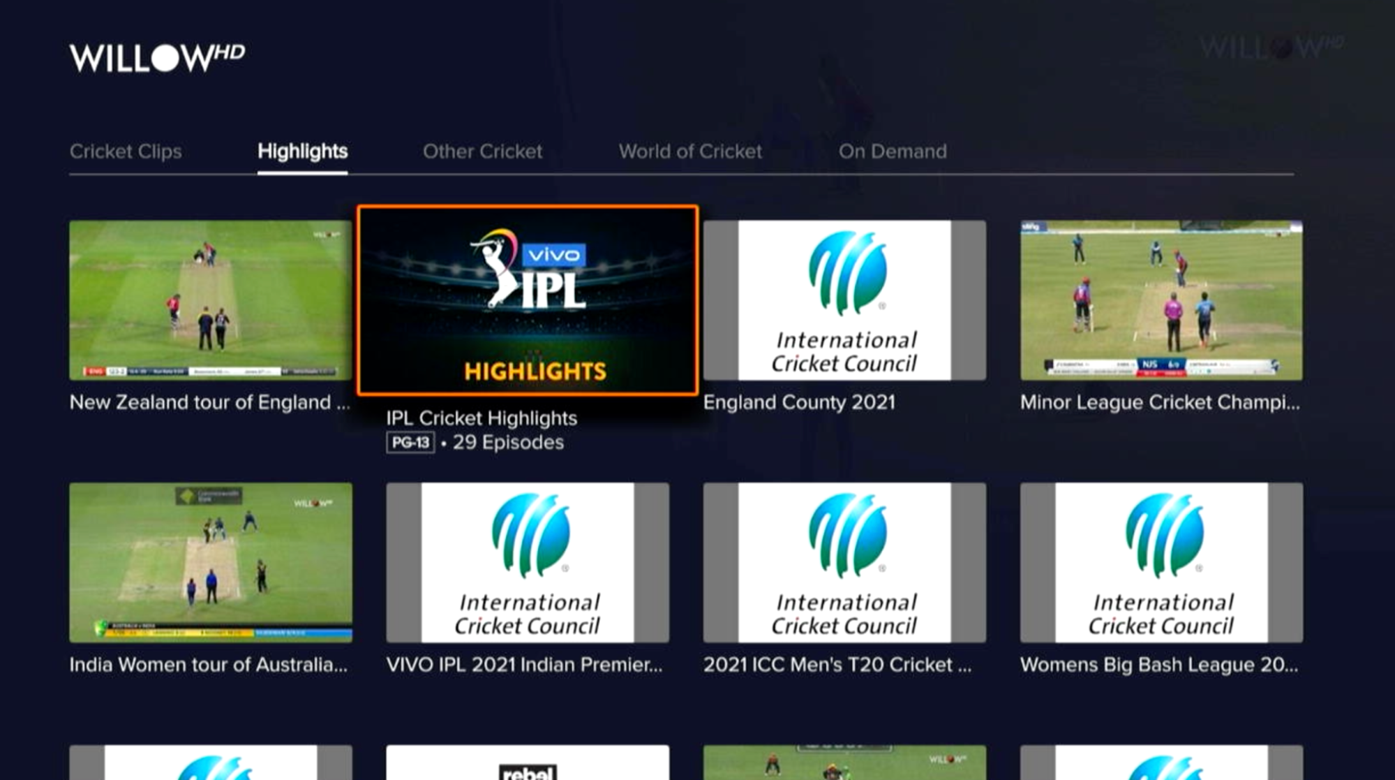 watch cricket highlights online free