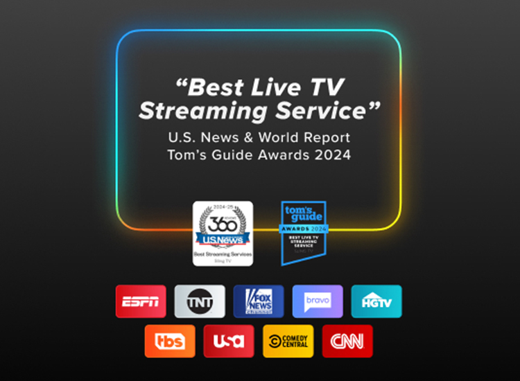 An image of the Tom's Guide awards won by Sling TV