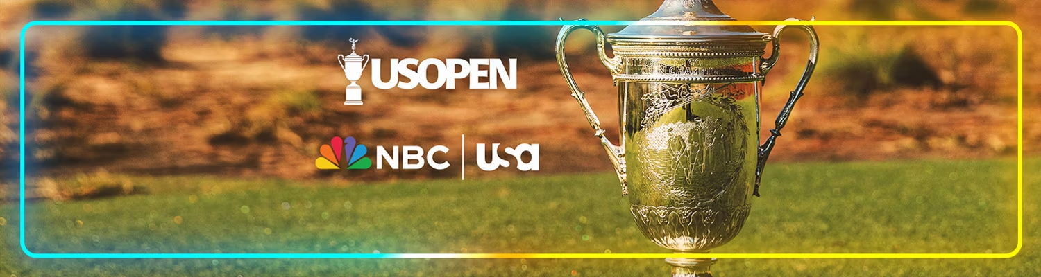 Promotional art for the 2024 U.S. Open on NBC and USA