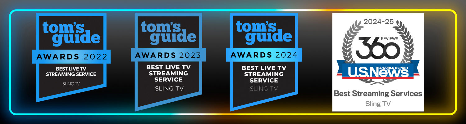 An image of the Tom's Guide awards won by Sling TV