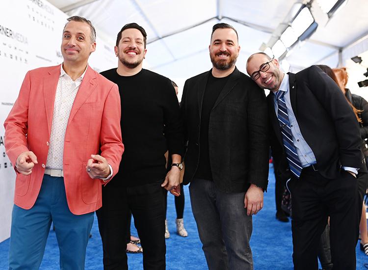 A photo of the Impractical Jokers: Joe Gatto, James “Murr” Murray, Sal Vulcano, and Brian “Q” Quinn