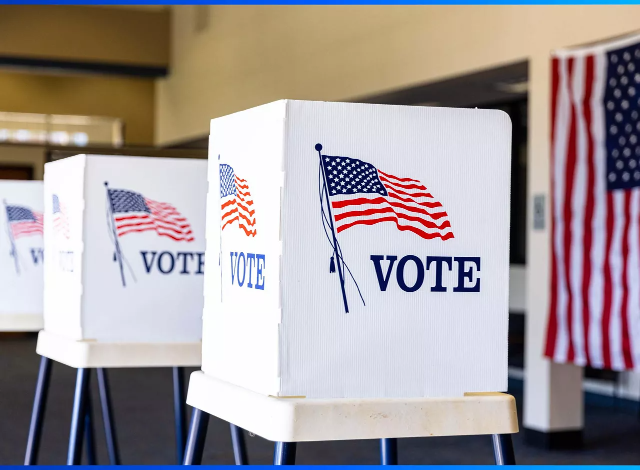 An image of voting booths