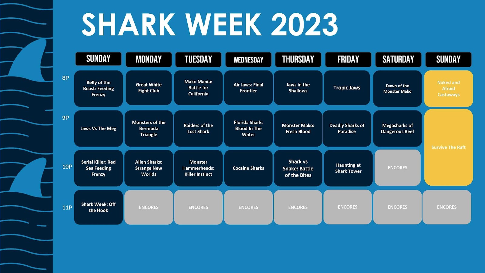 Shark Week 2023 schedule