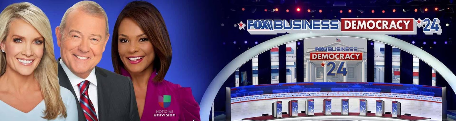 Promotional art for the second Republican debate on Fox Business Network