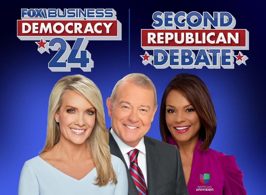 Promotional art for the second Republican debate on Fox Business Network