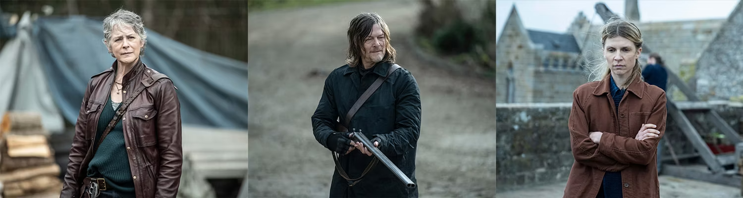 Scenes from 'The Walking Dead: Daryl Dixon – The Book of Carol' on AMC