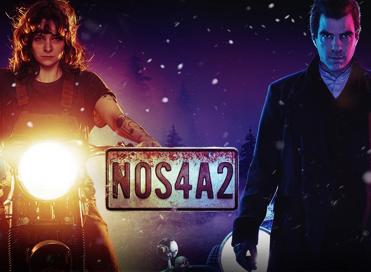 Ashleigh Cummings and Zachary Quinto in 'NOS4A2'