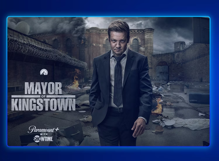 Key art for 'Mayor of Kingstown' on Paramount+ with SHOWTIME