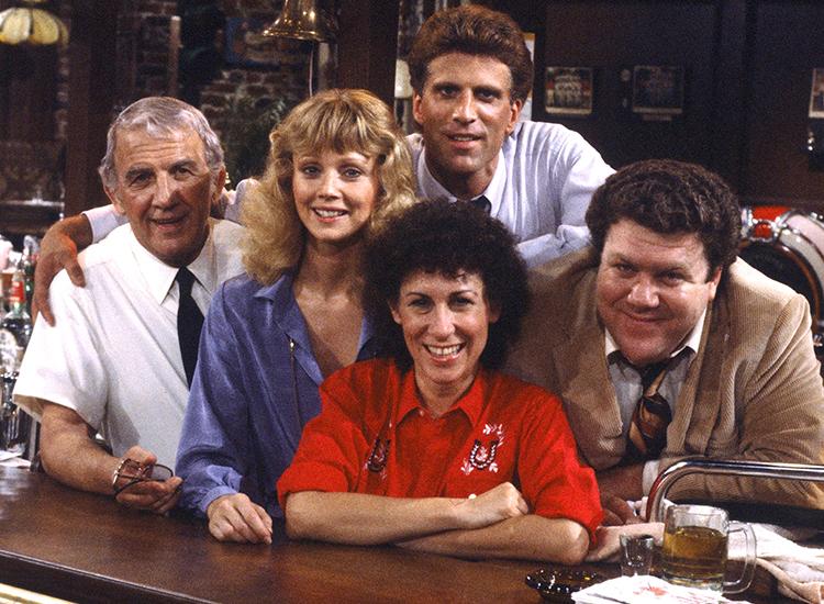 A promotional image from the TV show 'Cheers'