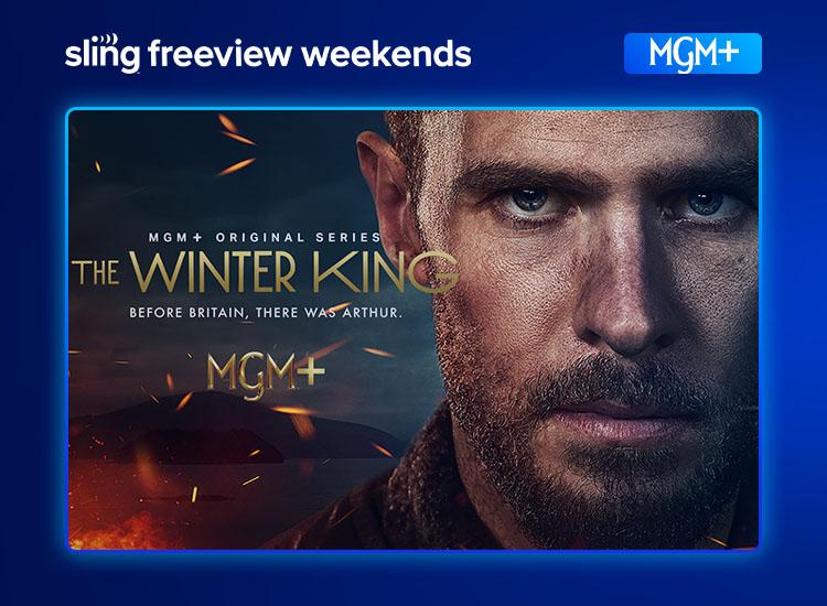 Promotional art for Sling Freeview Weekend with MGM+ key art