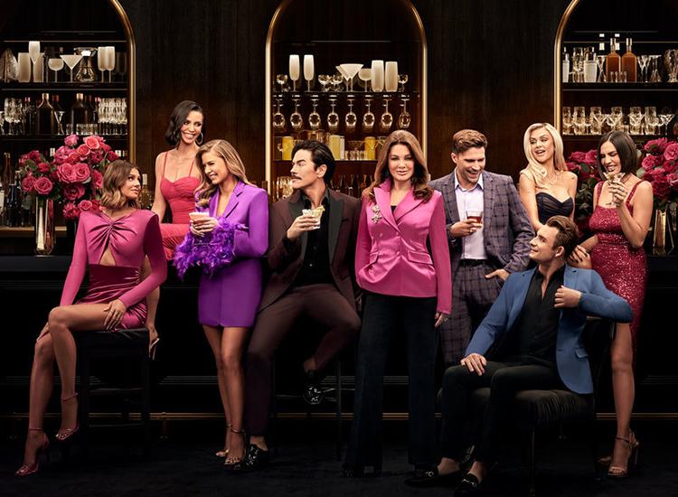 Promotional image of the cast of "Vanderpump Rules" on Bravo