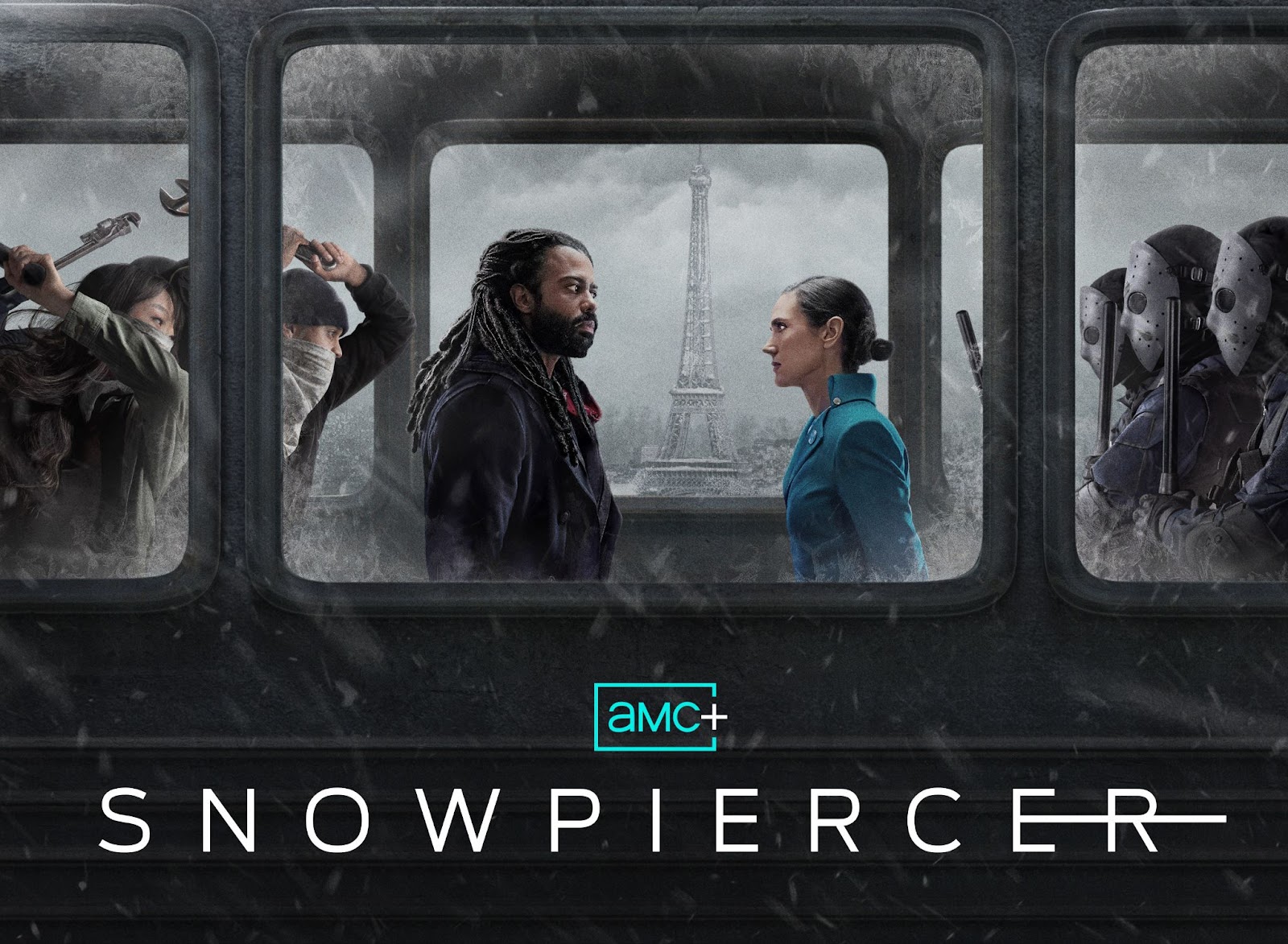 Key art for 'Snowpiercer' on AMC Plus.