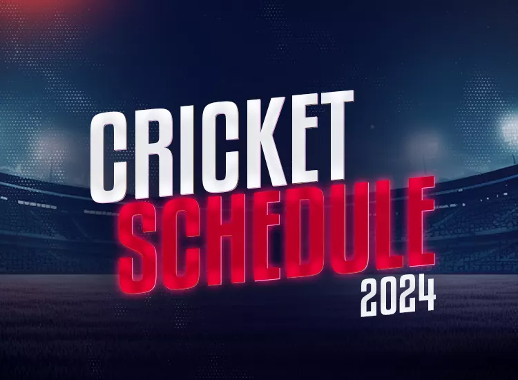 An image with the text "Cricket Schedule"