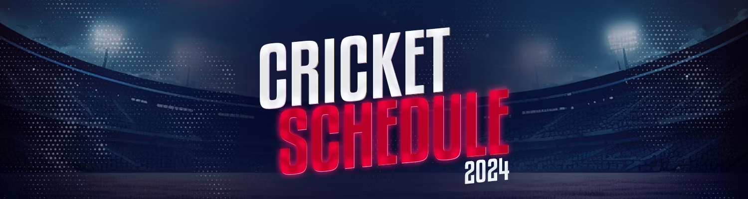 An image with the text "Cricket Schedule"