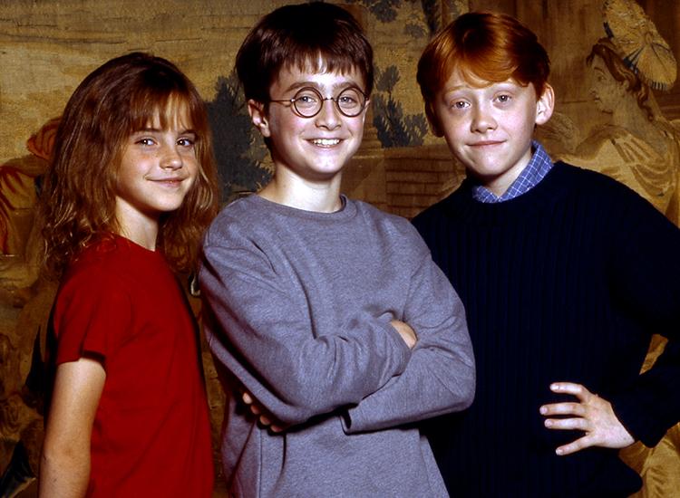 Harry Potter stars Daniel Radcliffe, Emma Watson, and Rupert Grint