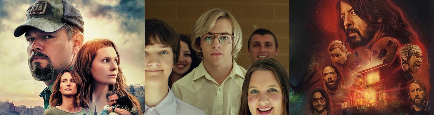 Images from 'Studio 666', 'My Friend Dahmer' and 'Stillwater'