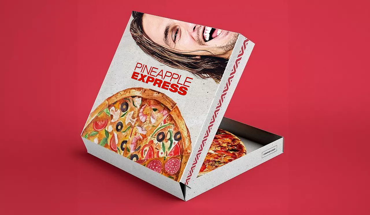 Art for Pineapple Express combined with a pizza box