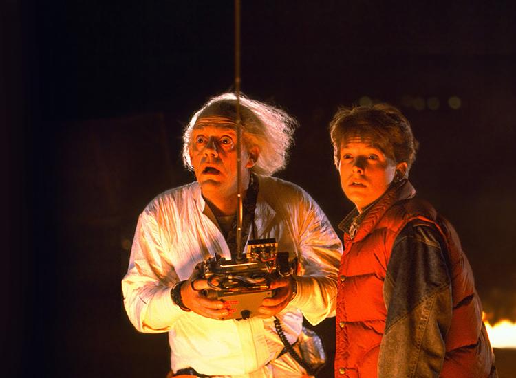 Christopher Lloyd and Michael J. Fox in Back to the Future