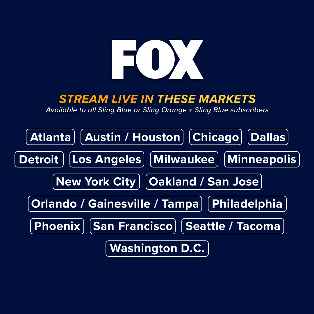 Fox markets with Sling Blue