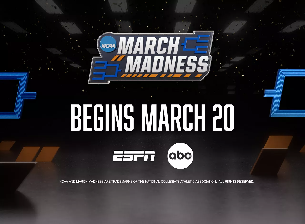 Promotional art for the NCAA Women's Basketball Tournament on ESPN and ABC