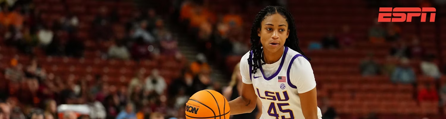 An image of an LSU women's basketball player courtesy of ESPN