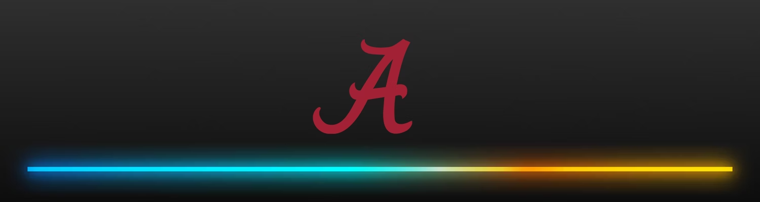 The Alabama logo with a colored bar to indicate Sling branding