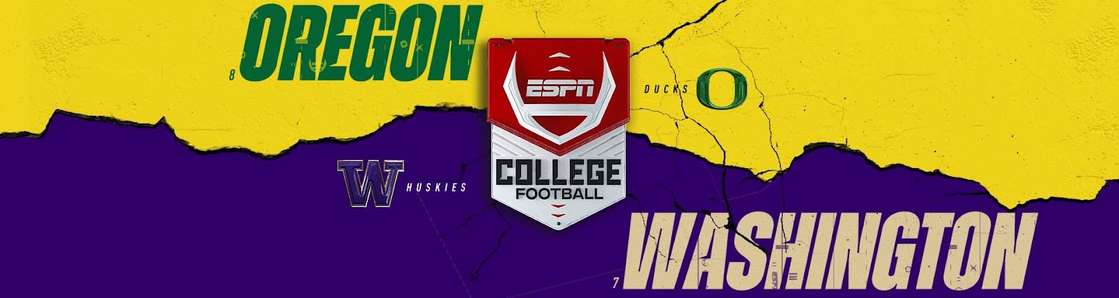 Promotional art for Oregon-Washington on ESPN