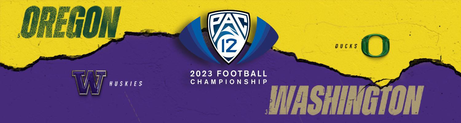 Promotional art for the Pac-12 Championship on ESPN