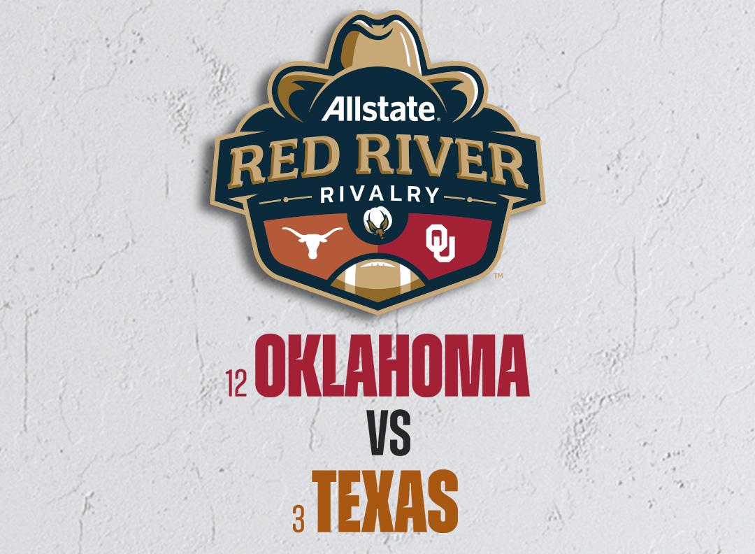 Promotional art for the Red River Rivalry on ESPN3