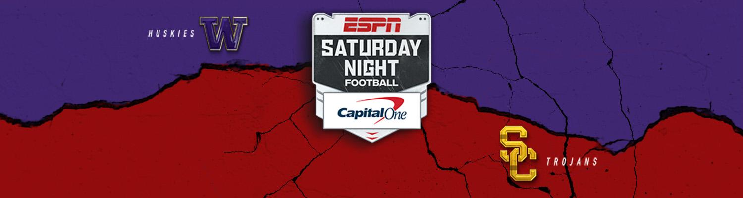 Promotional art for USC-Washington on ESPN