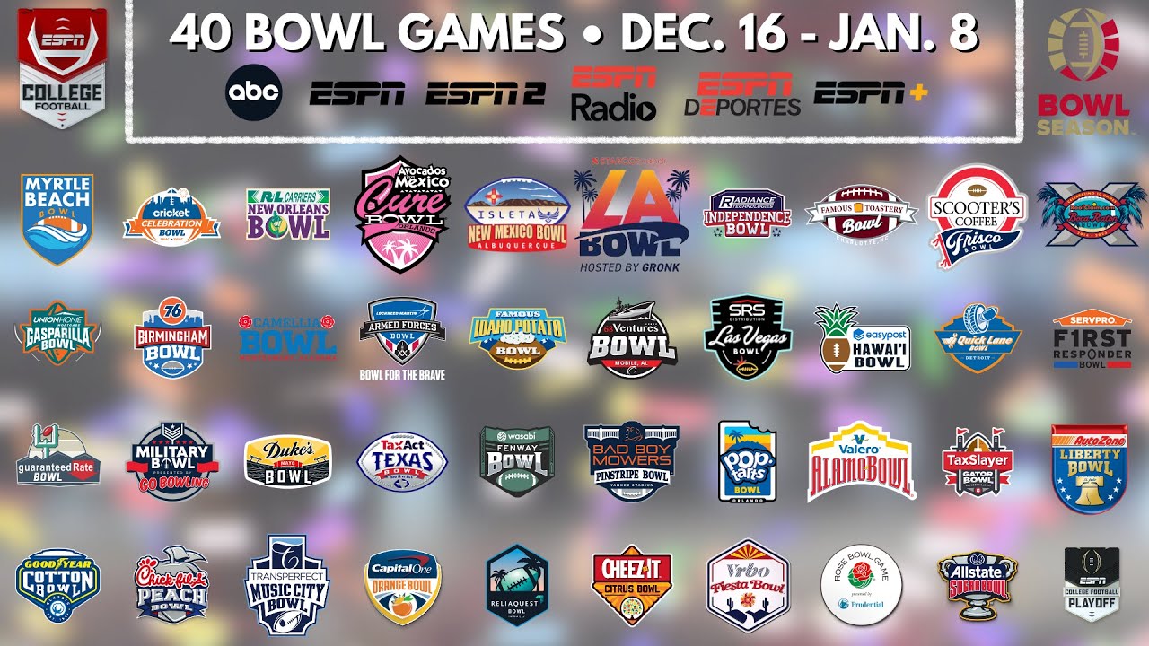 NCAA Football Bowl Games | 2024-25 Schedule &amp; Matchups | Sling TV