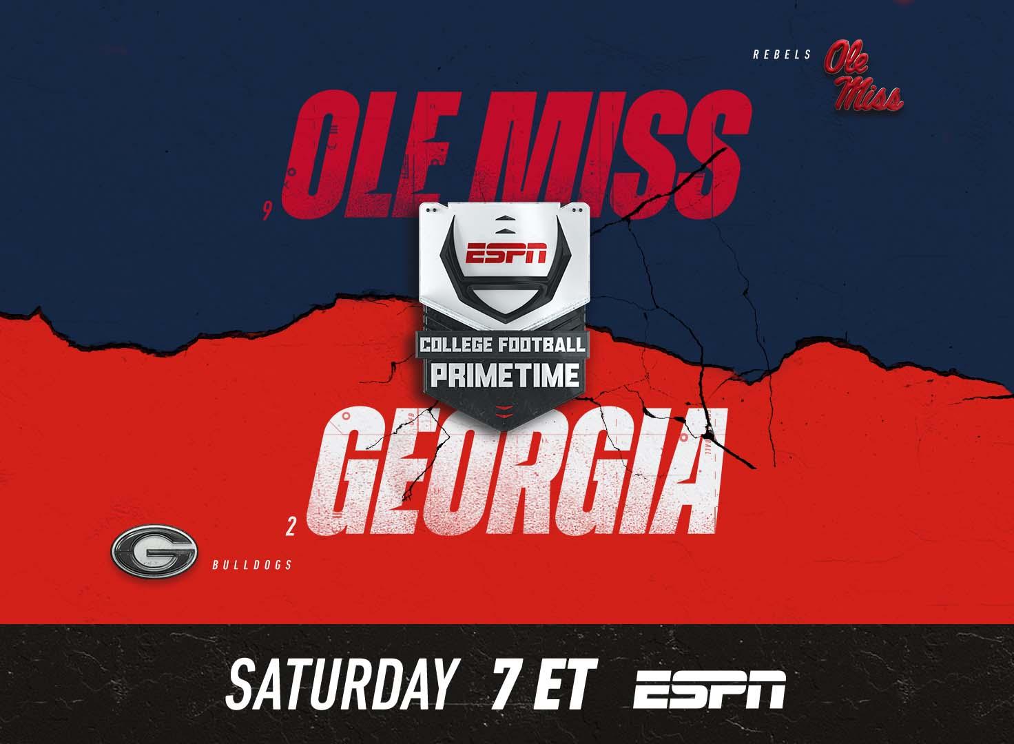 Promotional art for Ole Miss-Georgia on ESPN