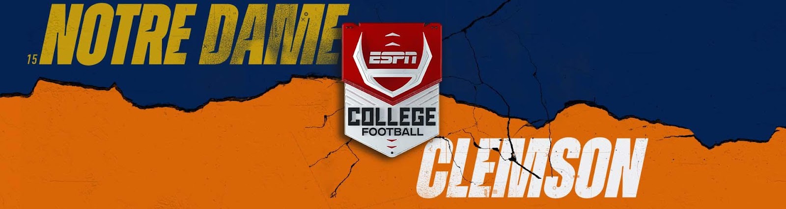 Promotional art for Notre Dame Clemson on ESPN