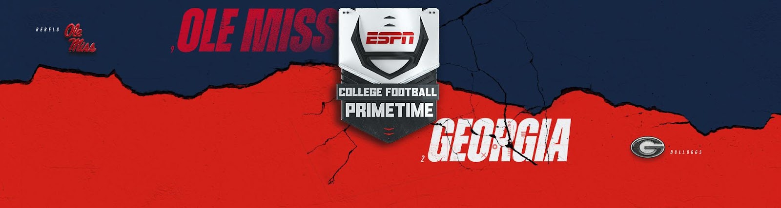 Promotional art for Ole Miss-Georgia on ESPN