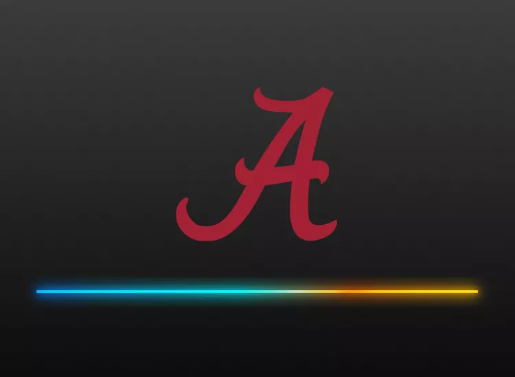 The Alabama logo with a colored bar to indicate Sling branding