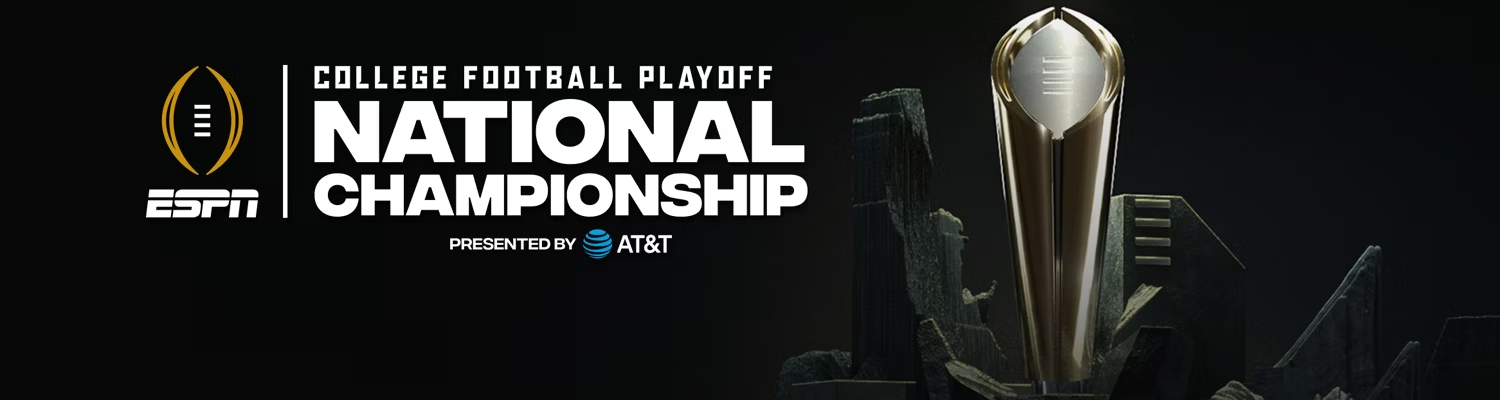 Key art of the College Football National Championship on ESPN