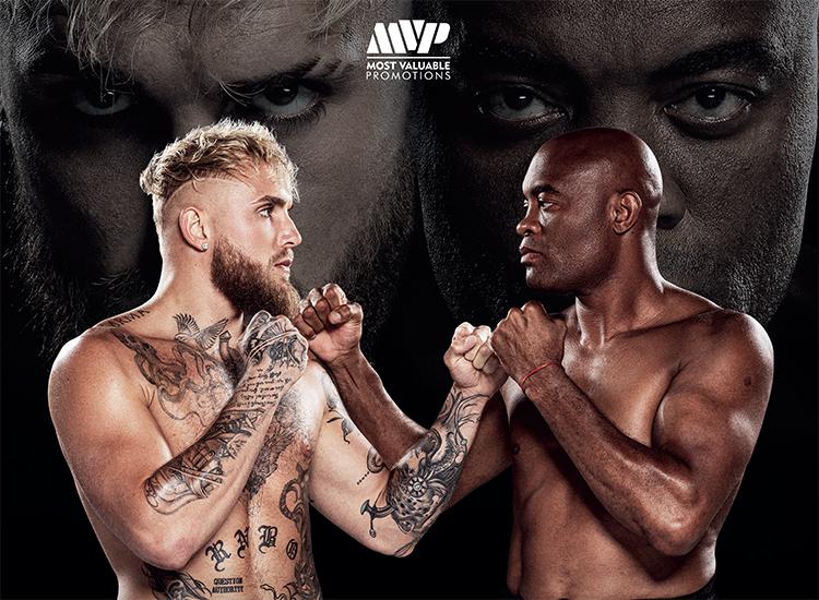 Promotional art for Jake Paul fight vs. Anderson Silva