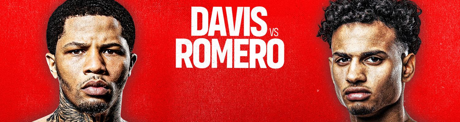 Promotional art for Davis vs. Romero on PPV