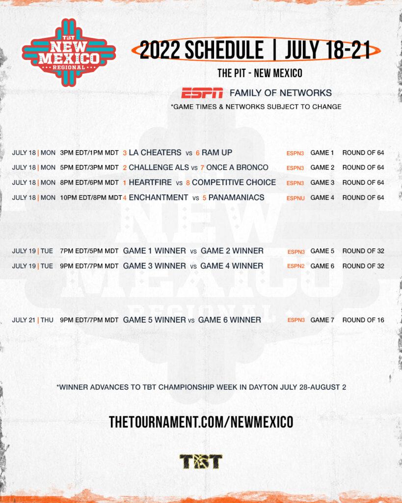 New Mexico Bracket of TBT tournament