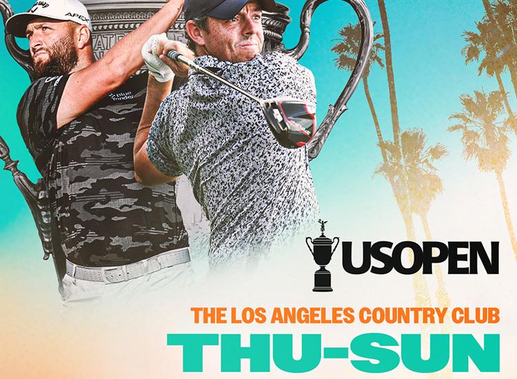 Promotional art for the U.S. Open golf tournament on USA and NBC