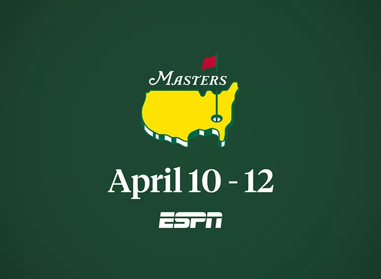 Promotional image of 2024 The Masters logo on a green background