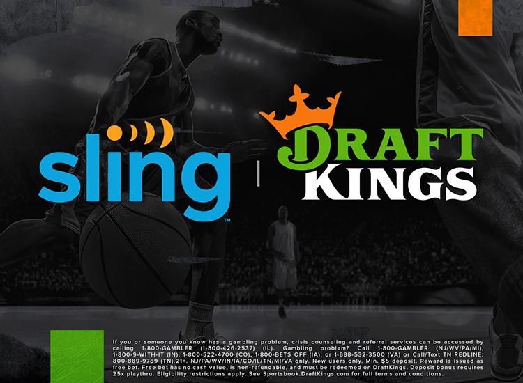 Promotional art for DraftKings and Sling