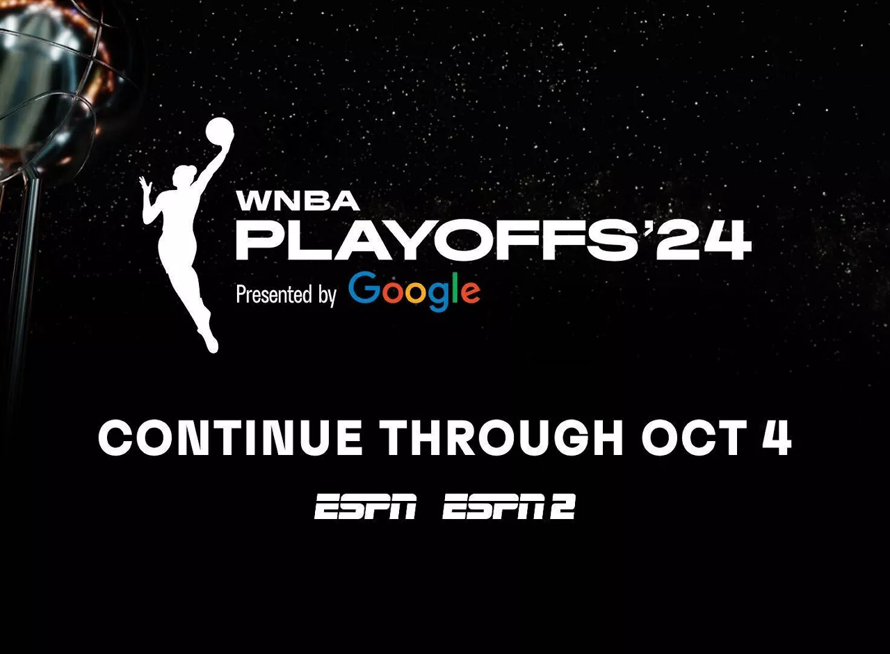 Promotional art for the WNBA Playoffs on ESPN