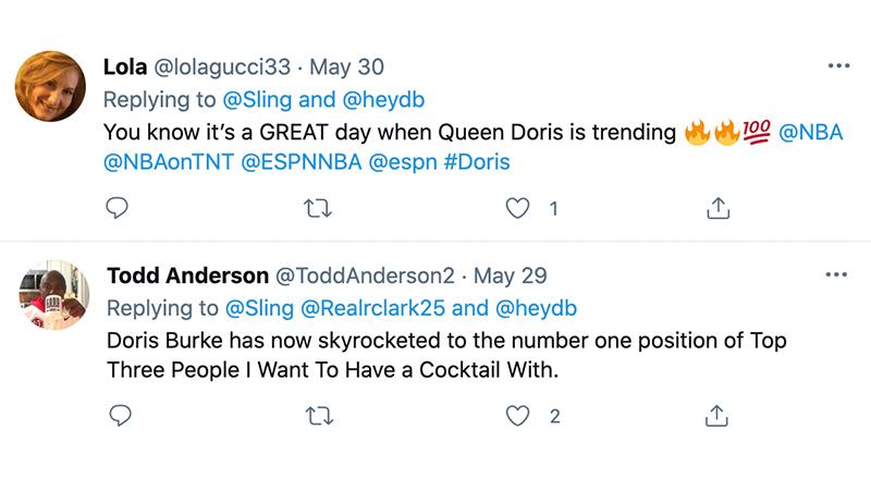 Tweets About Doris Burke