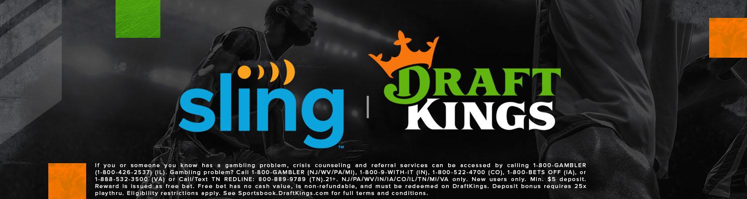 Promotional art for DraftKings and Sling