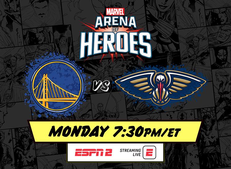 Promotional art for Marvel's Arena of Heroes on ESPN2