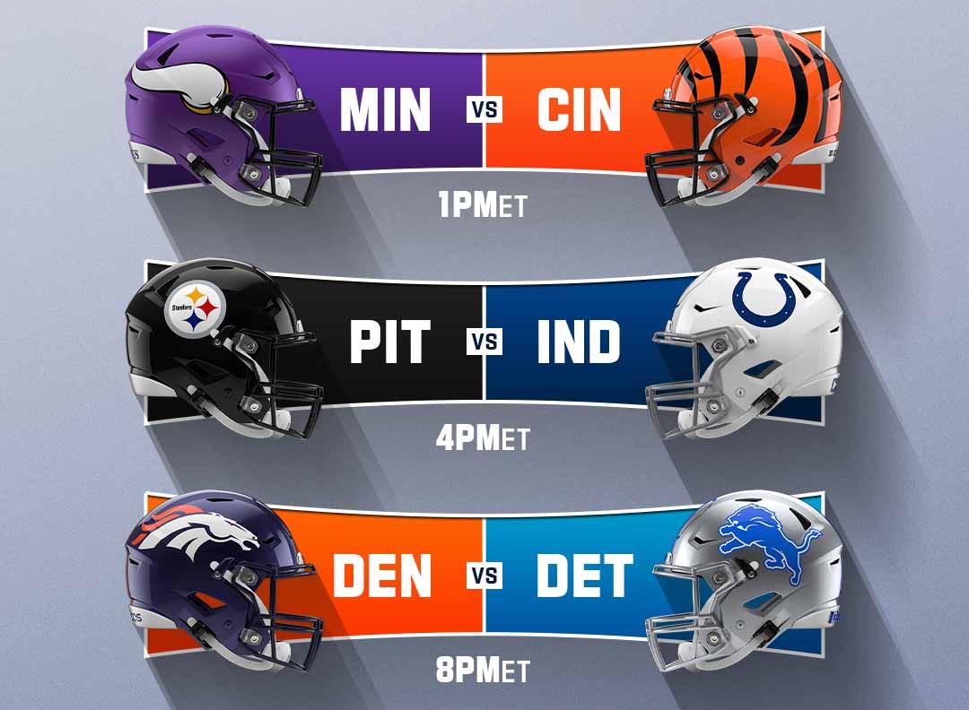 Promotional art for the Week 15 tripleheader on NFL Network