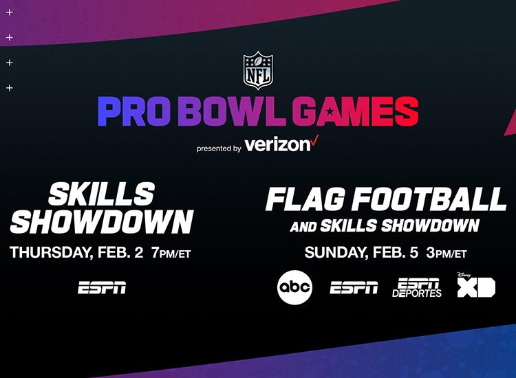 Promotional artwork for the 2023 Pro Bowl Games on ESPN