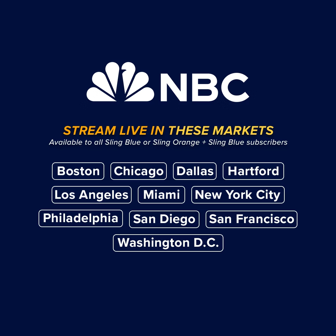 Sling Blue markets with NBC