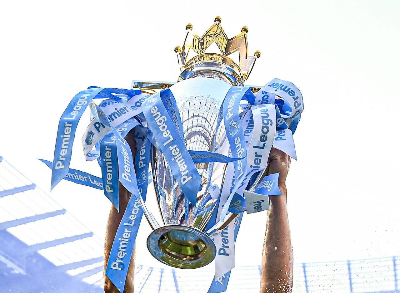 A promotional image for the English Premier League on NBC Sports